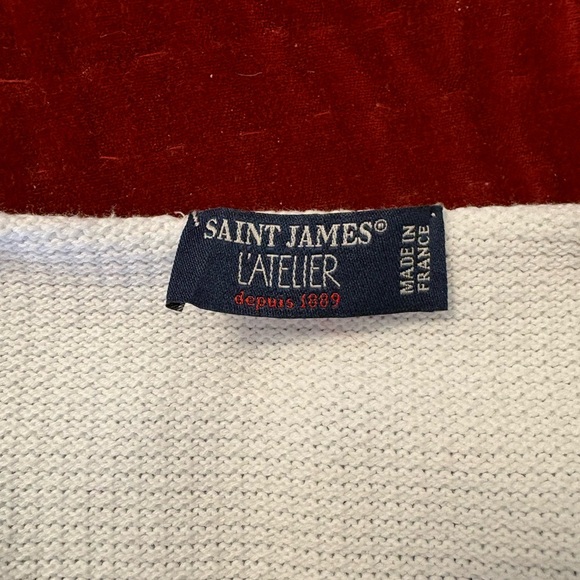 Saint James, Classic Knit Top, Blue & White, 100% cotton, size 6 - Picture 7 of 13